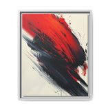Vivid Red & Black Chaos - Modern Abstract Ink Art Print 8K
