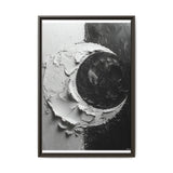 Yin-Yang Monochrome Swirl - Abstract Oil Impasto Fine Art Print