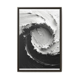 Yin-Yang Abstract Impasto - High Contrast Black & White Art Print