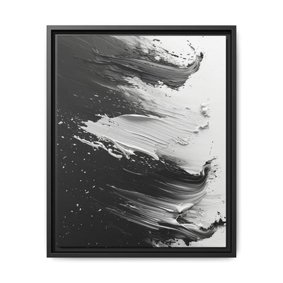 Abstract Swirls Art Print - High Contrast Black & White Brushwork