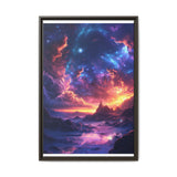 Stellar Enigma: Neon Cosmos Dreamscape Premium Art Print
