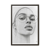 Japandi-Inspired One-Line Monochrome Portrait Art Print