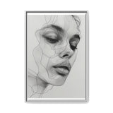 Japandi-Inspired One-Line Ink Portrait - Minimalist Art Print