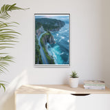 Coastal Serenity: Bird's-Eye View of BC Highway - Premium Art Print