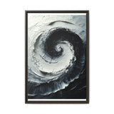 Yin-Yang Essence: Dynamic Monochrome Abstract Art Print