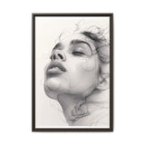 Japandi Minimalist One-Line Portrait - Monochrome Ink Art Print