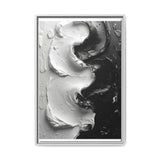 Yin Yang Swirl Abstract Art - High-Contrast Monochrome Print