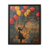Urban Dreamscape: Child & Balloons Banksy-Inspired Fine Art Print