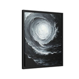 Monochrome Yin-Yang Impasto Swirl Art Print - Modern Elegance