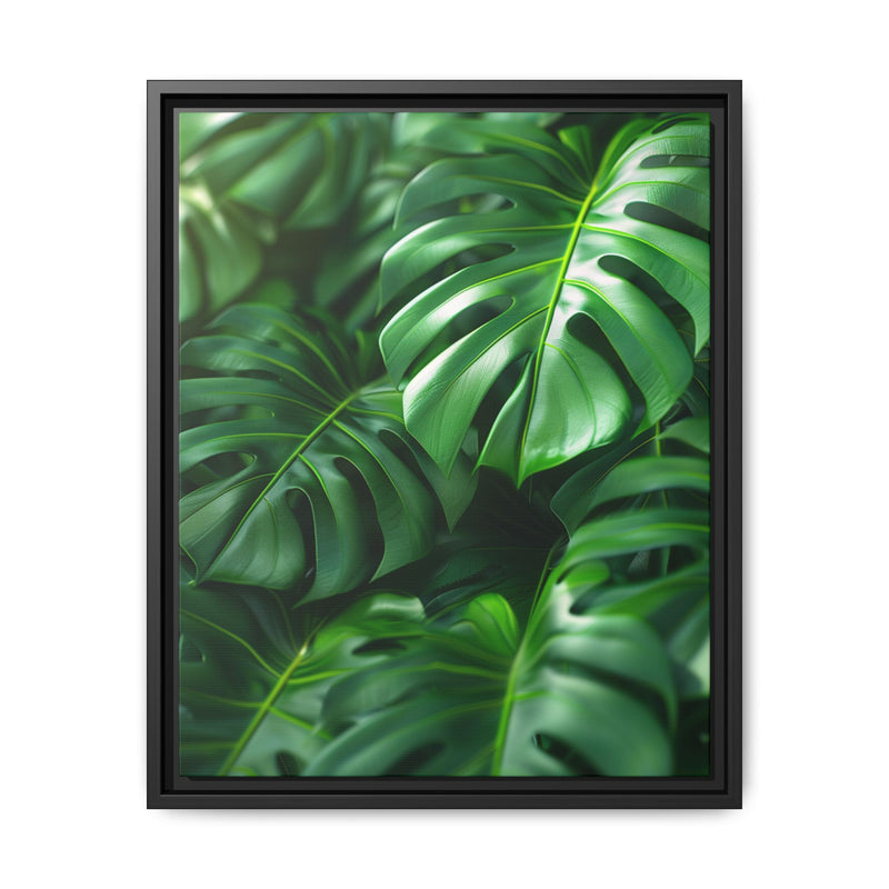 Monstera Elegance: Floating Leaves Fine Art Print