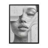 Japandi Minimalist One-Line Portrait - Monochrome Ink Art Print