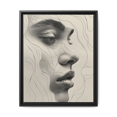 Modern Japandi-Inspired Minimalist Line Art Portrait Print