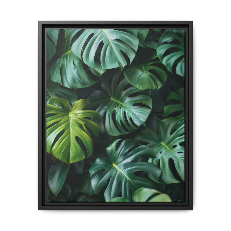 Floating Monstera Delight - Serene Nature Art Print