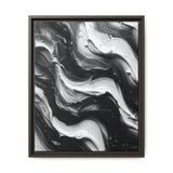 Monochrome Yin-Yang Swirls - Abstract Impasto Art Print