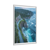 Coastal Serenity: Bird's-Eye View of BC Highway - Premium Art Print