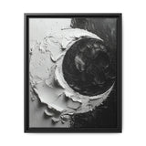 Yin-Yang Monochrome Swirl - Abstract Oil Impasto Fine Art Print