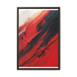 Chaotic Fusion: Vivid Red & Black Abstract Art - 8K Premium Print