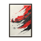 Red & Black Chaos Abstract - High-Detail Modern Art Print, 8K