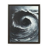 Monochrome Yin-Yang Swirl - Abstract High-Contrast Art Print