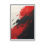 Red & Black Chaos: Abstract Expressionist Art Print on Museum Paper