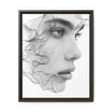 Japandi-Inspired Minimalist Portrait - Monochrome Ink Art Print