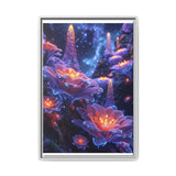 Stellar Botanica: Neon Space Flora - Museum Grade Art Print