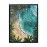 Tropical Beach Golden Hour Serenity - Vibrant Art Print