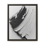 Monochromatic Elegance: Abstract Swirls Brushwork Art Print