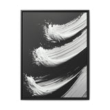 Abstract Swirls Art Print - Monochrome Brushwork Canvas