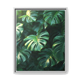 Serene Monstera Elegance - Minimalist Aerial Leaf Art Print