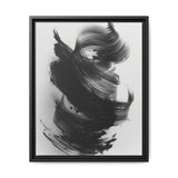 Abstract Essence: Bold Black Brush Strokes on Museum Grade Paper