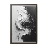 Abstract Swirls: High-Contrast Black & White Brushwork Art Print
