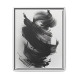 Abstract Essence: Bold Black Brush Strokes on Museum Grade Paper