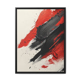 Abstract Red & Black Chaos - Vivid Ink Splatter Art Print