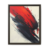 Vivid Red & Black Chaos - Modern Abstract Ink Art Print 8K