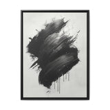 Abstract Elegance: Bold Black & White Brush Stroke Art Print