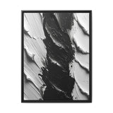 Abstract Swirls Art Print - Black & White Brushstroke Canvas