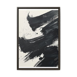 Abstract Energy in Monochrome - Bold Brush Stroke Art Print