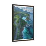 Coastal Serenity: Aerial BC Highway Art Print - Museum Quality