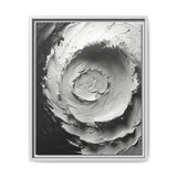 Yin-Yang Impasto Swirl - Elegant Monochrome Art Print