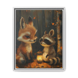 Enchanted Woodland Gathering - Autumn Lantern Art Print