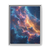 Stellar Garden: Neon Cosmos Nature Art Print - Museum Grade