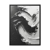 Abstract Swirls in Monochrome - High-Def Artistic Brushwork Print