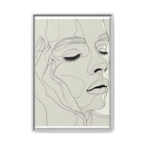 Japandi Minimalist One-Line Art Portrait - Monochrome Ink on Paper