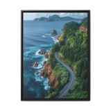 Coastal Serenity: Aerial BC Highway Art Print on Museum Grade Paper