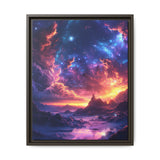Stellar Enigma: Neon Cosmos Dreamscape Premium Art Print