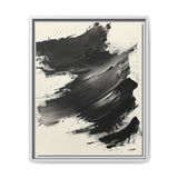 Abstract Energy: Bold Black Brush Strokes on Museum Grade Paper