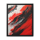 Resonant Chaos: Vivid Red & Black Abstract Art Print - 8K