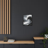 Modern Yin-Yang Impasto Brushwork - High-Contrast Monochrome Print