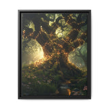 Enchanted Forest Whimsy: Mystic Oak & Fairy Lights Art Print